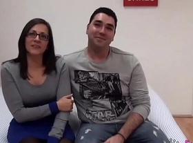 Young spains couple sells their intimacy up and fucks for the cameras for the first time