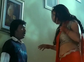 Lakshmi rai in red saree lawrence and lakshmi rai romantic kanchana movie scenes