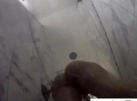 London keyes takes a hidden camera shower