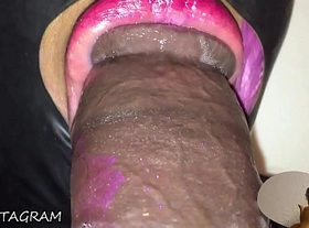 Instagram therealdominicanlipz gives sloppy head to bbc with dick sucking lips